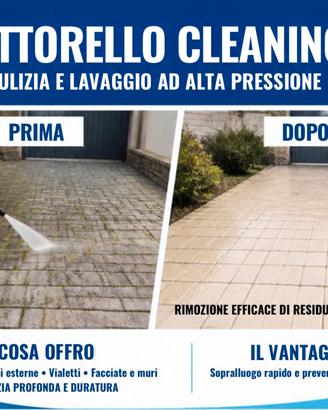 Pulizia e lavaggio con idropulitrice