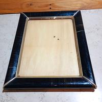 Cornice vintage  laccata nero e oro