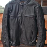 Giacca moto pelle Ixon Copper Slick nero taglia L