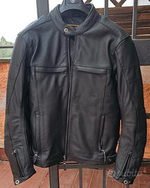 Giacca moto pelle Ixon Copper Slick nero taglia L