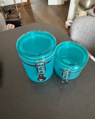 2 Barattoli azzurri di Excelsa