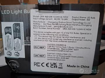 Campeggio 6 Lampadine Led 6W utilizzo a 12-24 Volt