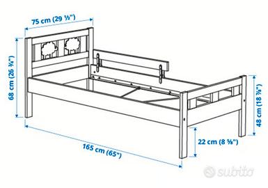 Letto bambini con materasso
