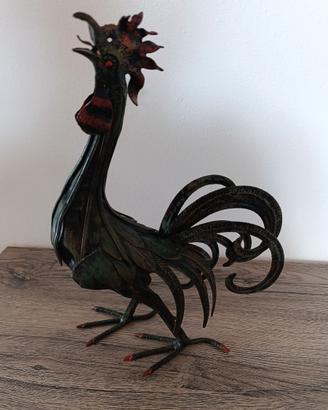 Galletto decorativo in ferro battuto