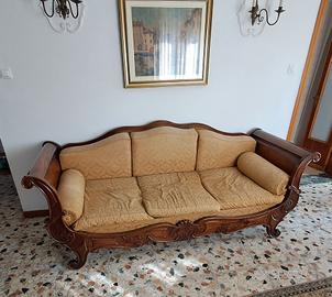 Divano a barca in stile Luigi Filippo