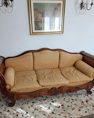 Divano a barca in stile Luigi Filippo