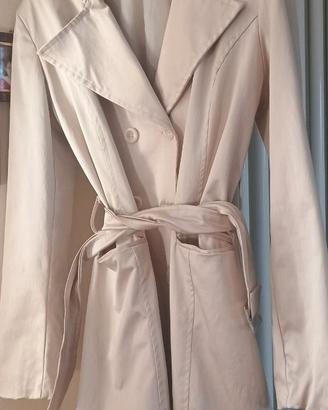 Trench Spolverino donna beige elegante con cintura