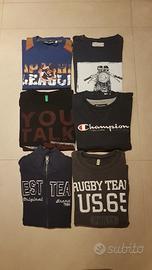 Blocco 3 felpe + 3 maglie 