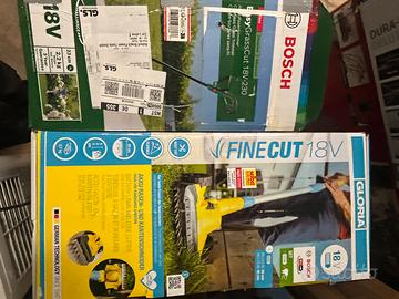 Gloria FineCut 18V + Bosch EasyGrassCut 18V+batter