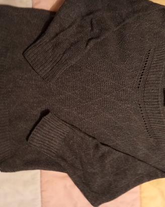 maglione Akè donna grigio antracite barchetta