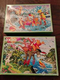 Set:Due puzzle Winnie the Pooh ,vintage