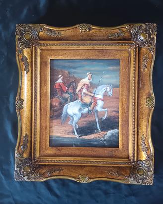 Dipinto orientalista olio su legno