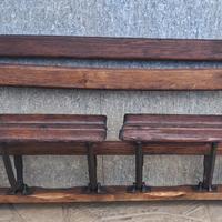 panchina in legno e ghisa  pieghevole