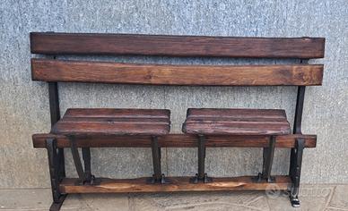 panchina in legno e ghisa  pieghevole