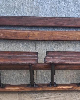 panchina in legno e ghisa  pieghevole