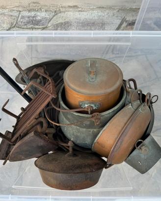 Rame al kg usato pentole vintage antiche lotto