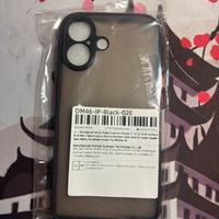 Cover iphone 16 trasparente nera