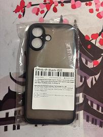 Cover iphone 16 trasparente nera