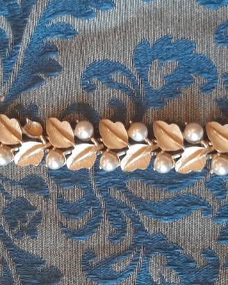 BRACCIALE VINTAGE TRIFARI CON FOGLIE