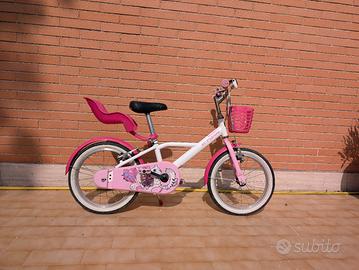 bici bambina 5-9anni rosa e bianca 