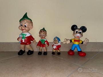 LOTTO PUPAZZI DISNEY LEDRAPLASTIC VINTAGE ANNI '60