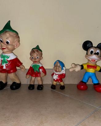 LOTTO PUPAZZI DISNEY LEDRAPLASTIC VINTAGE ANNI '60