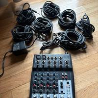Mixer 8 canali Behringer Xenyx 802 con cavi