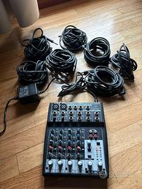 Mixer 8 canali Behringer Xenyx 802 con cavi