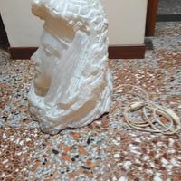 lampada testa in alabastro