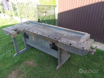 Banco da falegname antico in rovere