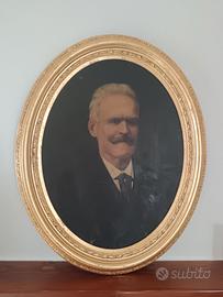 ritratto antico dipinto olio su tela 