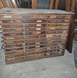 Antica Cassettiera da Tipografo - Mobile Vintage