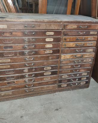 Antica Cassettiera da Tipografo - Mobile Vintage