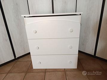 Fasciatoio Neonati con Cassettiera