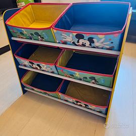 Scaffale porta giochi disney colors