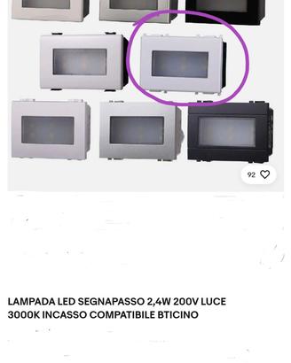 segnapasso lampada led luce 3000k