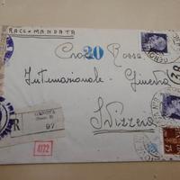 Lettera Raccomandata 1944 RSI Genova Croce Rossa -