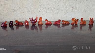 Set Completo 12 Segni Zodiaco Cinese in corniola