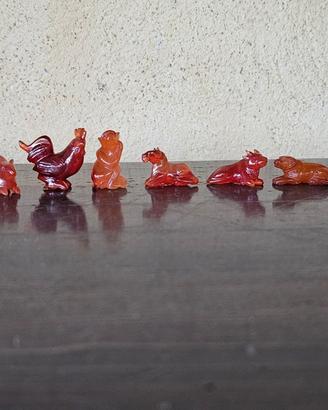 Set Completo 12 Segni Zodiaco Cinese in corniola