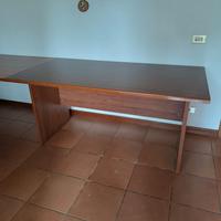 Scrivania legno con prolunga angolare