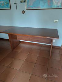 Scrivania legno con prolunga angolare
