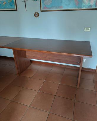 Scrivania legno con prolunga angolare