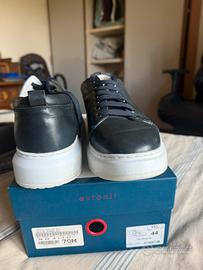 EXTON Sneakers Uomo Blu Pelle tg 44 usate poco