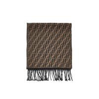 Sciarpa con nappa monogramma Fendi in lana