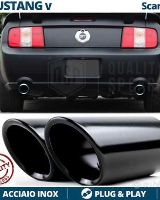 2 TERMINALI di Scarico NERI per FORD Mustang 5