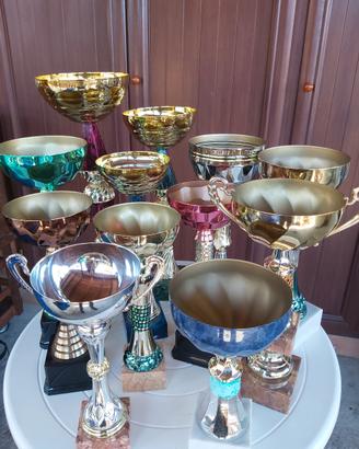 Stock 12 coppe e trofei sportivi per tornei/eventi