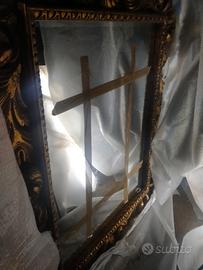 specchio 1.30mt per 1.60 con cornice dorata 