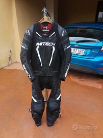 tuta moto 50 divisibile mtech in pelle