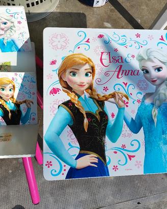 tavolino e sedie gioco bimbi frozen