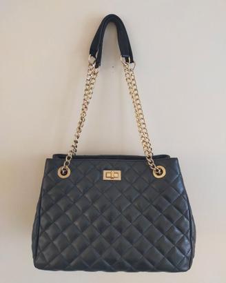 Borsa nera in vera pelle